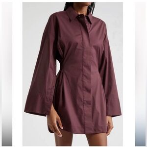 STAUD Cindy Dress Merlot S